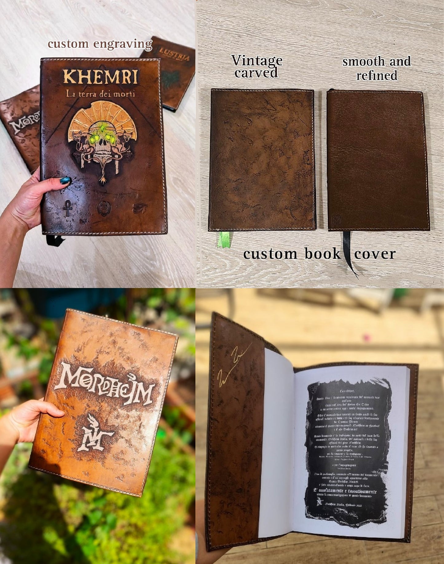 High-quality leather cover for Dungeons & Dragons Player’s Handbook, handcrafted for lasting use.