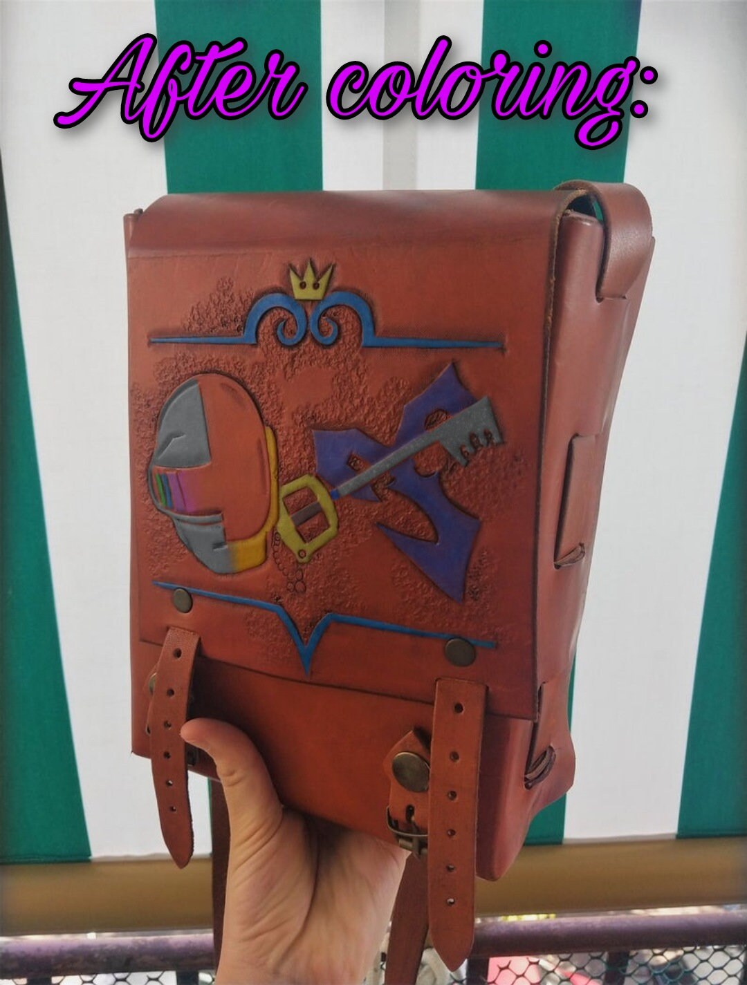 A unique Italian leather purse, fully customizable with hand-engraved custom patterns, crafted for fantasy and LARP enthusiasts.