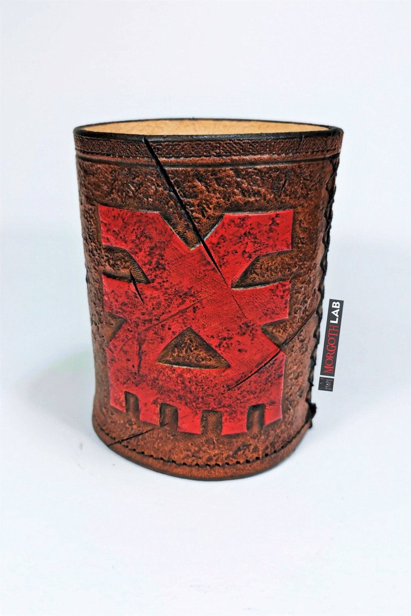 RPG gaming dice cup with custom engraving, ideal for game masters, players, and collectors of tabletop accessories.