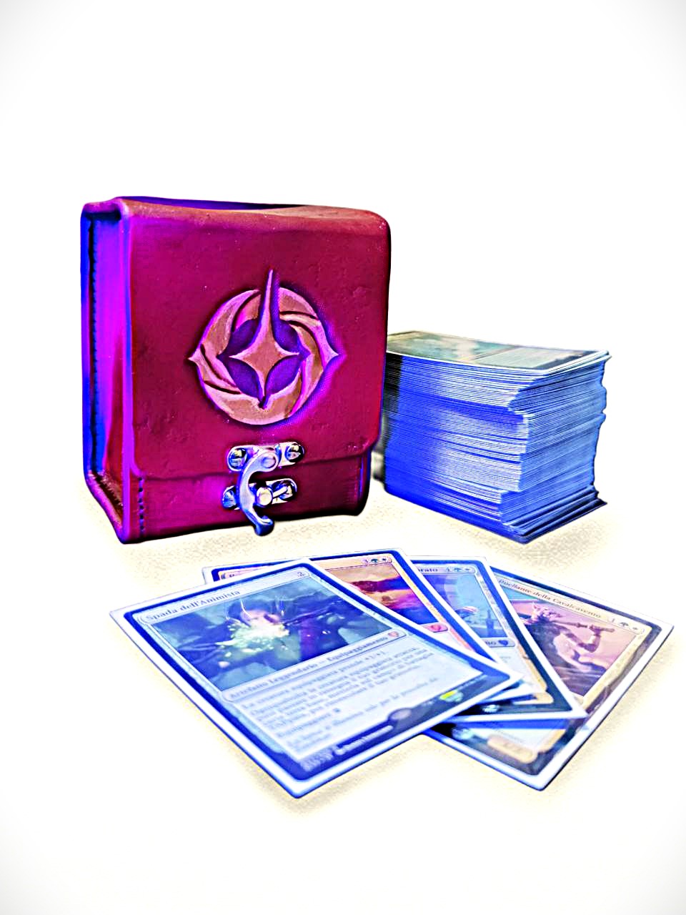 Custom Leather Card Holder - Deck Box 100+ Magic The Gathering / Pokemon / One Piece Poker