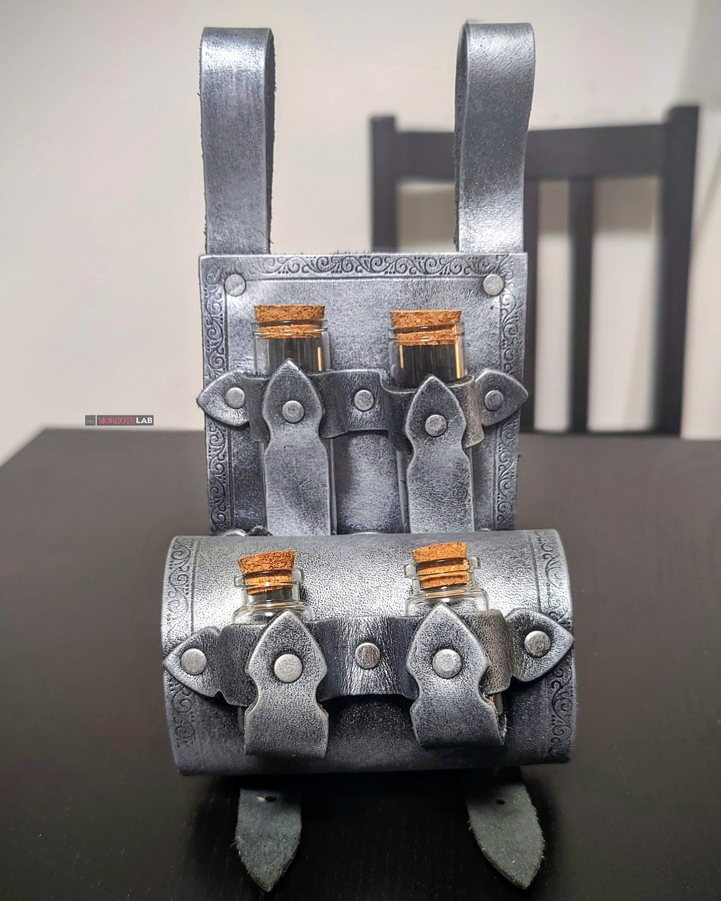 ALCHEMIST LARP SET Health & Mana Potion Holders - Handmade Leather