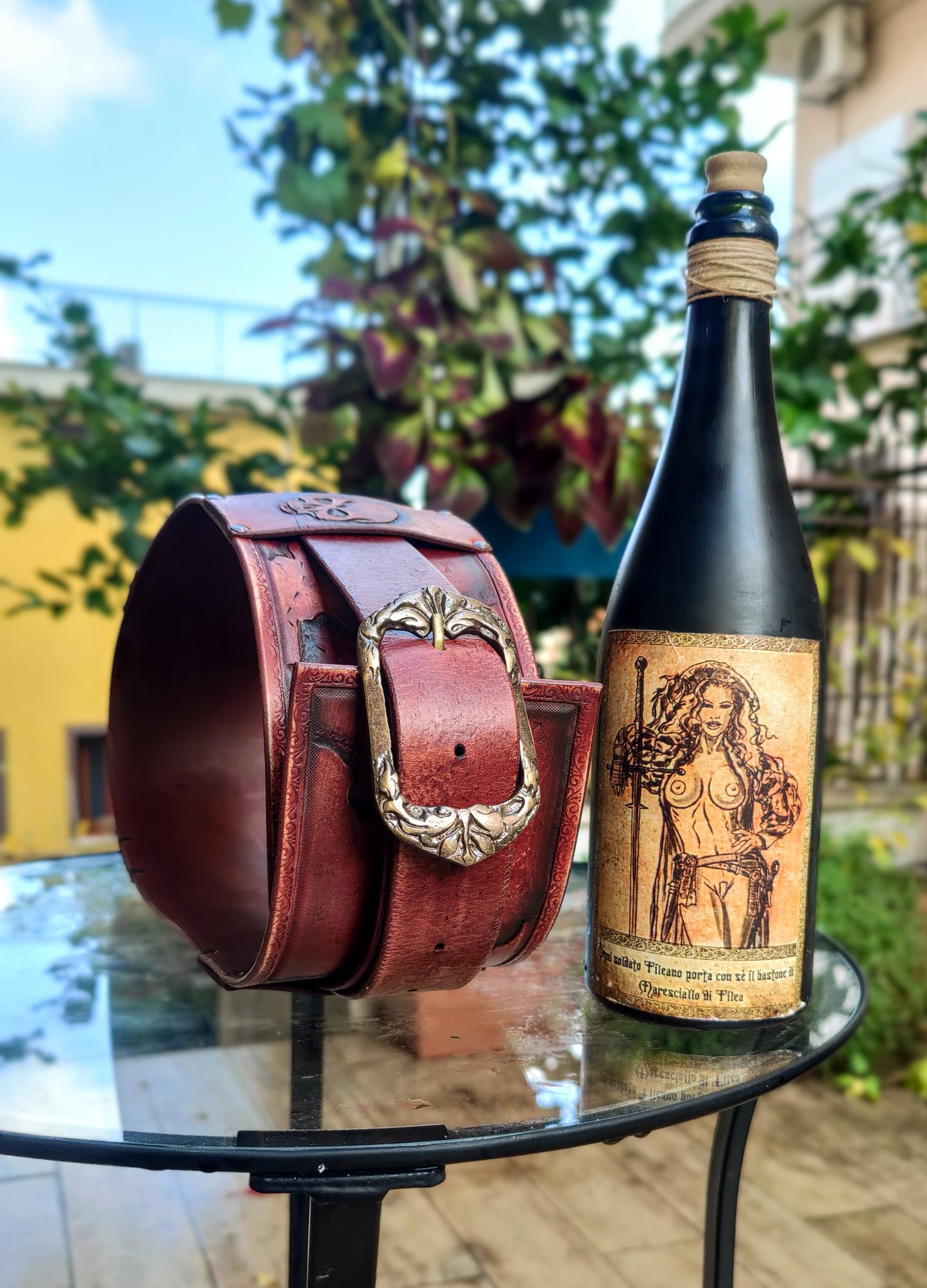 Stylish handcrafted leather swashbuckler belt – perfect for dashing pirates, duelists, and high-seas adventurers