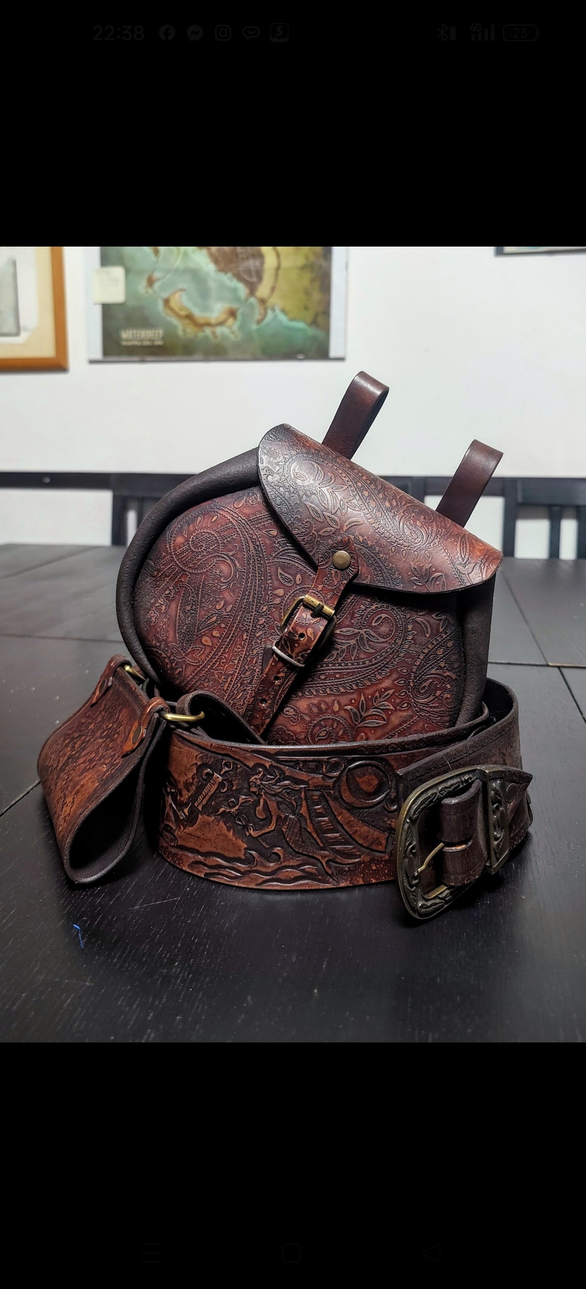 Handmade Leather Bag - Historical Belt Pouch / Plain or Engraved