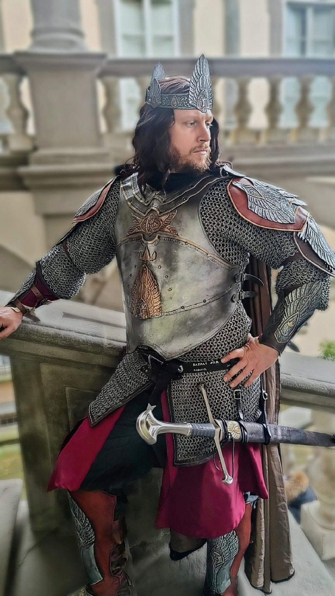 Aragorn inspired cosplay leather armor, available for purchase and ready to complete any Middle-earth cosplay