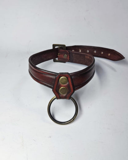Handcrafted genuine leather choker, a bold and elegant accessory, fully customizable in size and color