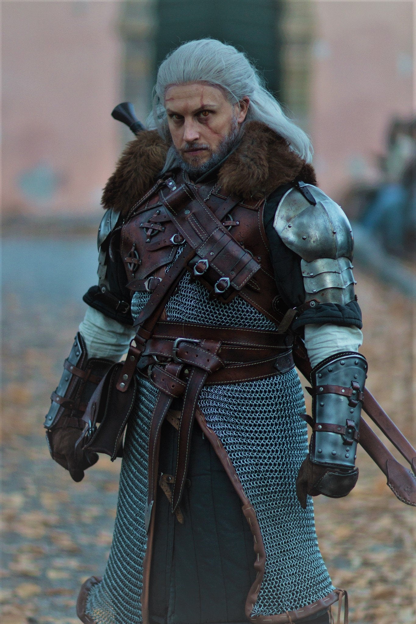 Armatura dell'Orso The Witcher Geralt design personalizzato fatto a mano - set completo costume cosplay