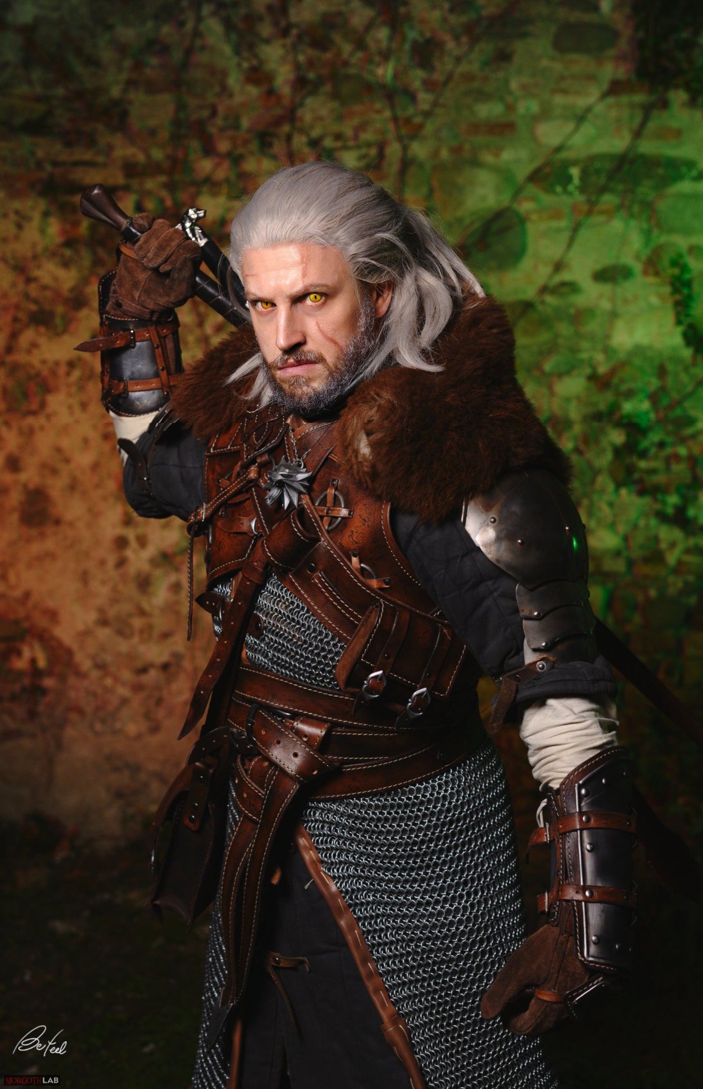 Armatura dell'Orso The Witcher Geralt design personalizzato fatto a mano - set completo costume cosplay