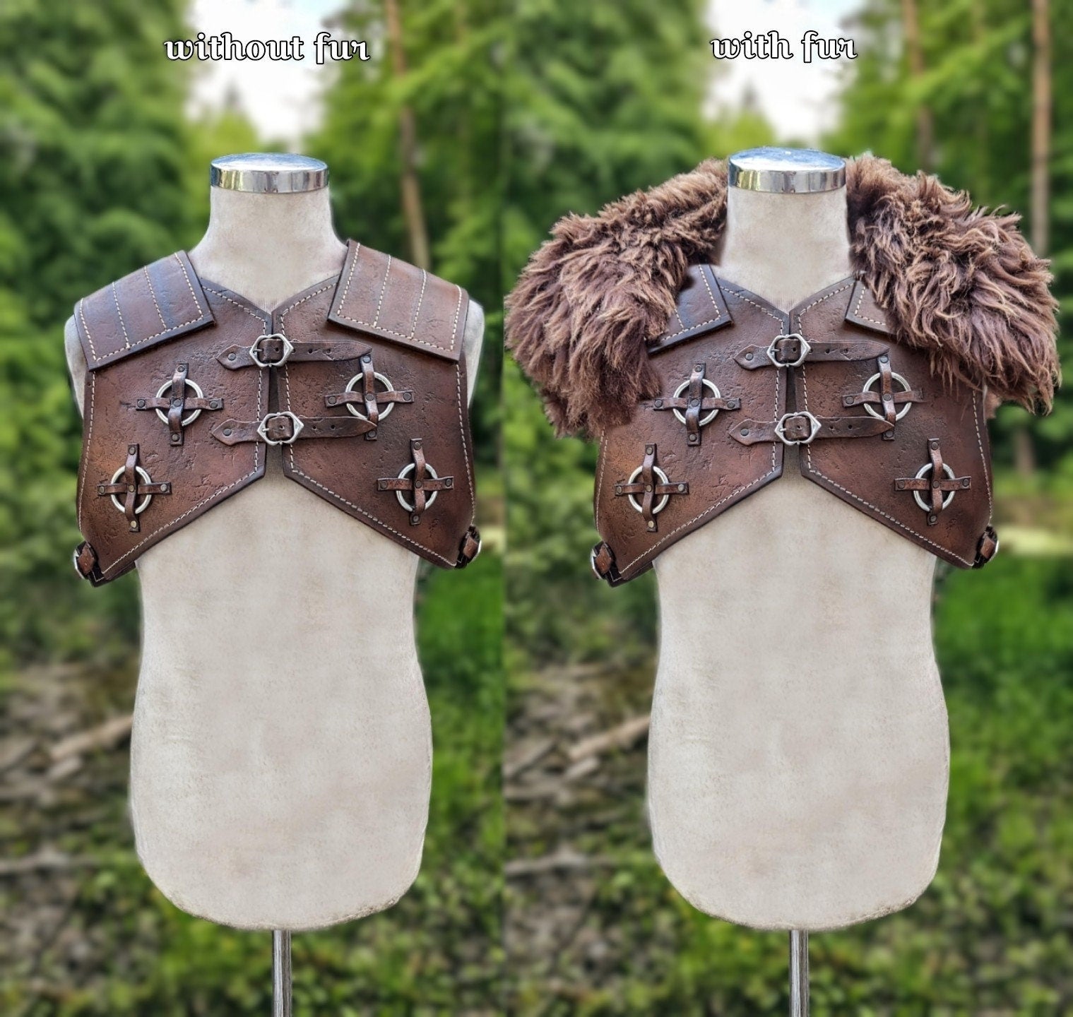 The Witcher 3 Wild Hunt Geralt Ursine Armor Pettorale + Pelliccia / Fatto a mano taglia personalizzate in vera pelle di alta qualità