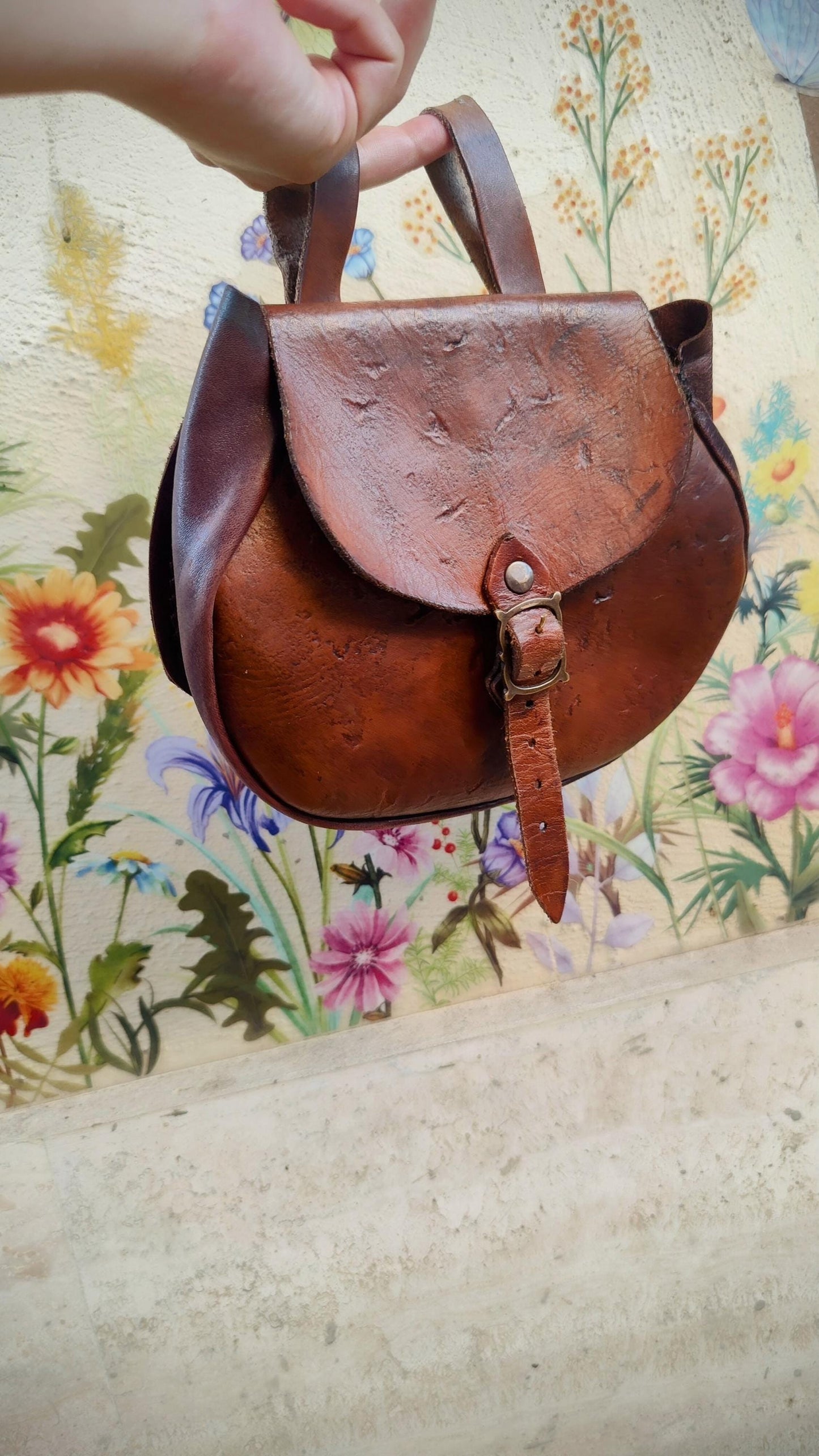 500's Leather bag - handmade vegetable tanned leather belt purse