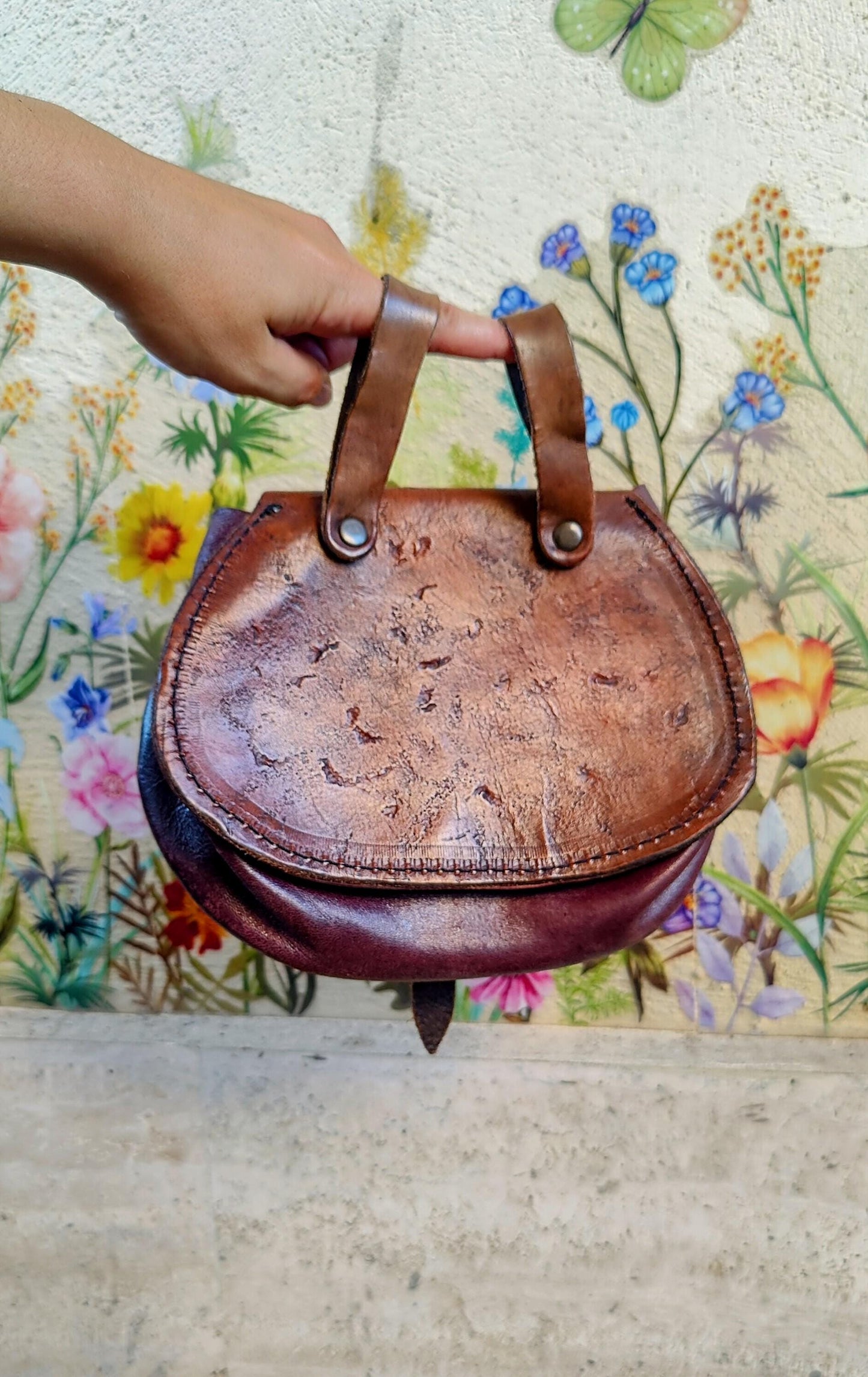 500's Leather bag - handmade vegetable tanned leather belt purse