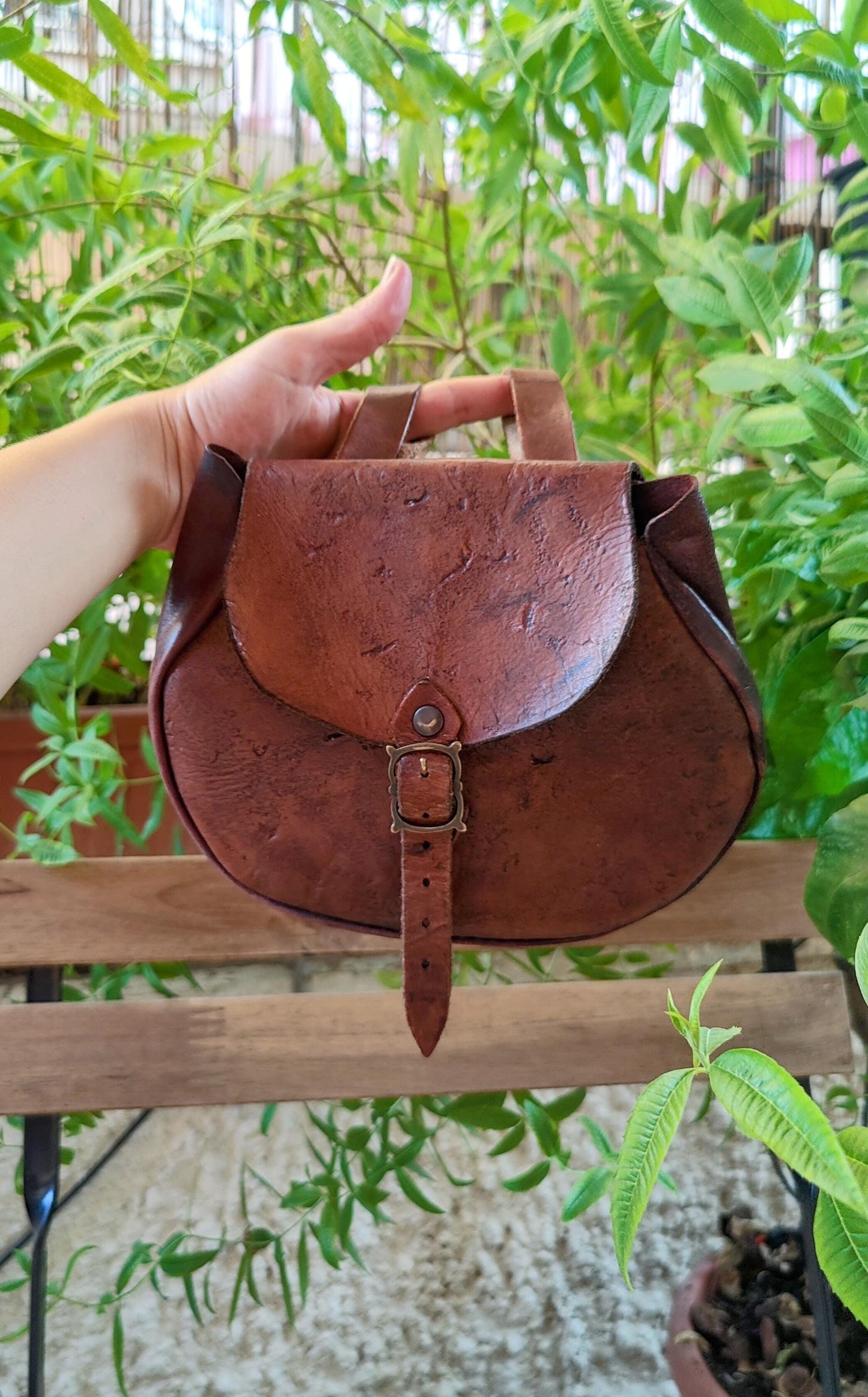 500's Leather bag - handmade vegetable tanned leather belt purse