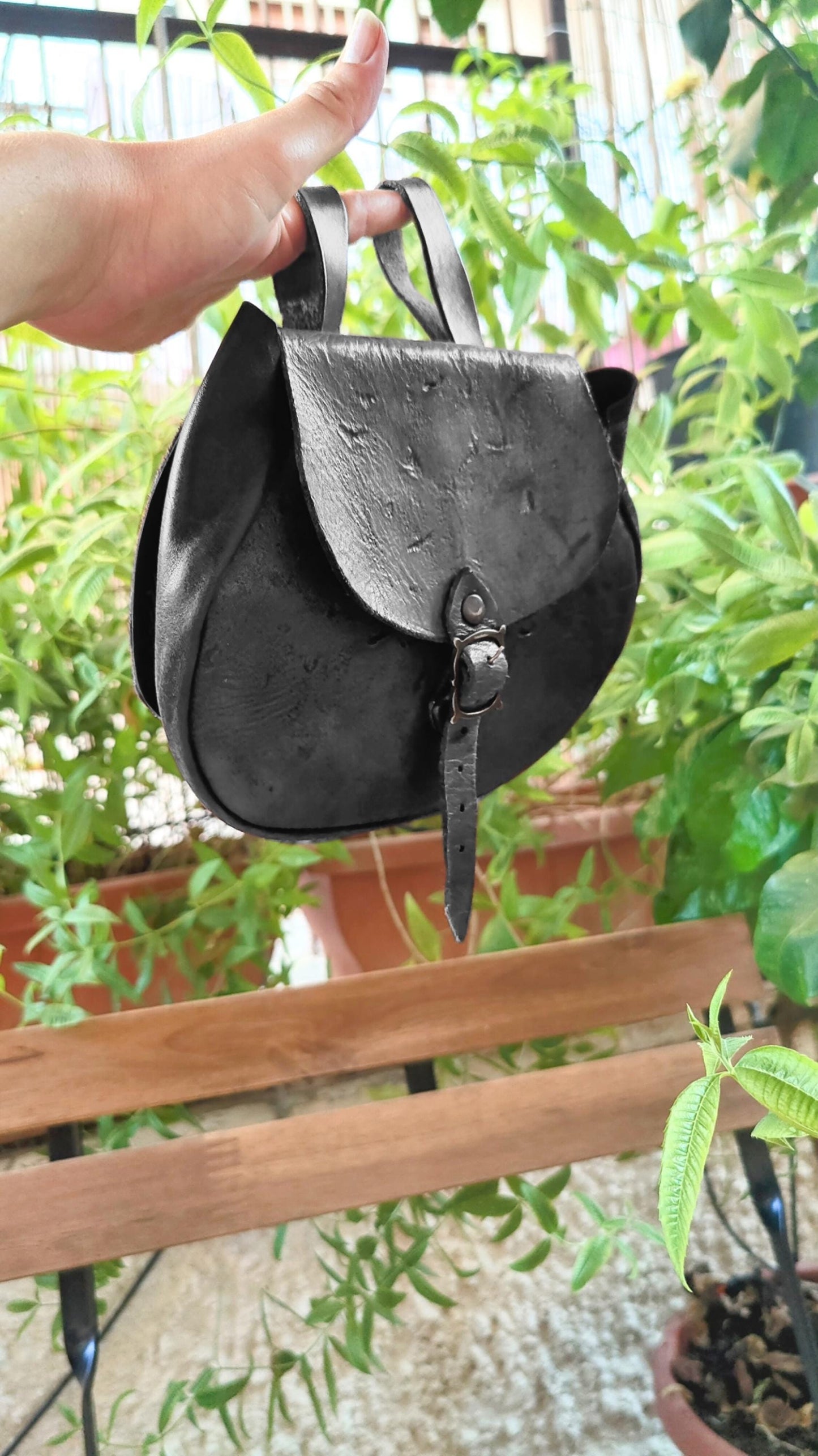 500's Leather bag - handmade vegetable tanned leather belt purse