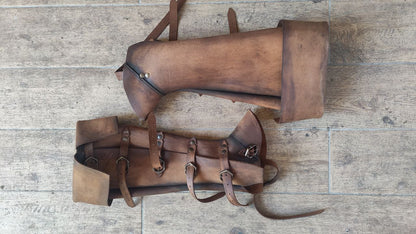 Custom Leather Gaiters - For Larp, Medieval Costumes and Renfaire Knights