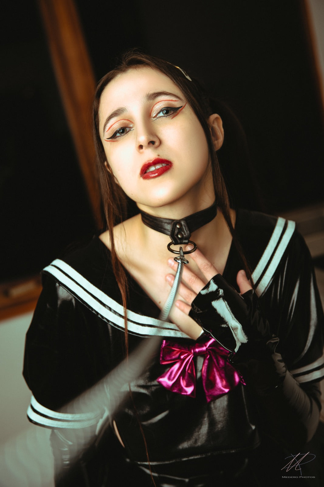 Premium leather choker, a perfect personalized gift and bold accessory for any style.