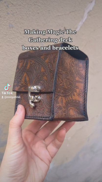 Custom Leather Card Holder - Deck Box 100+ Magic The Gathering / Pokemon / One Piece Poker