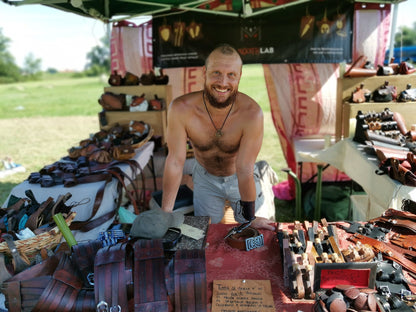 Shop larp and cosplay handmade vegetable tanned leather accessories! Handcrafted in Italy