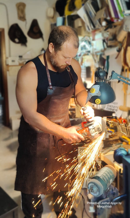 Thick Leather Apron - Handmade & Durable Artisan Workwear by Morgothlab