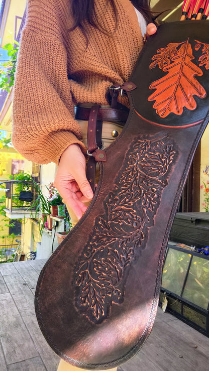 Handmade Historical Quiver / Larp & Reenactment Leather Archery 1500 Quiver