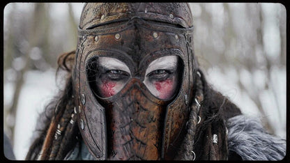 Scale LEATHER HELMET / Handmade Medieval Fantasy Helm for Larp & Cosplay