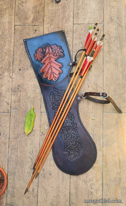 Handmade Historical Quiver / Larp & Reenactment Leather Archery 1500 Quiver