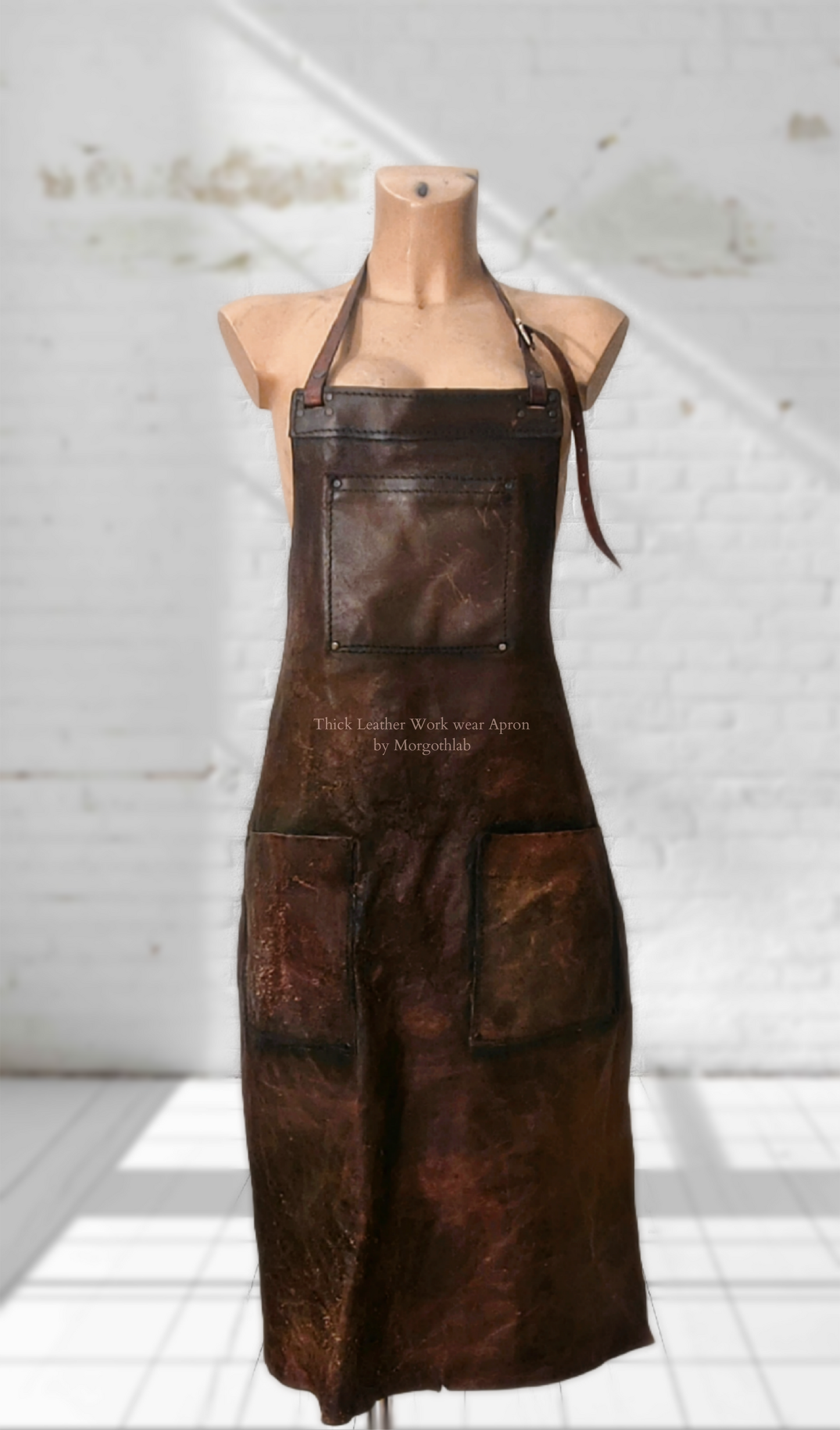 Thick Leather Apron - Handmade & Durable Artisan Workwear by Morgothlab