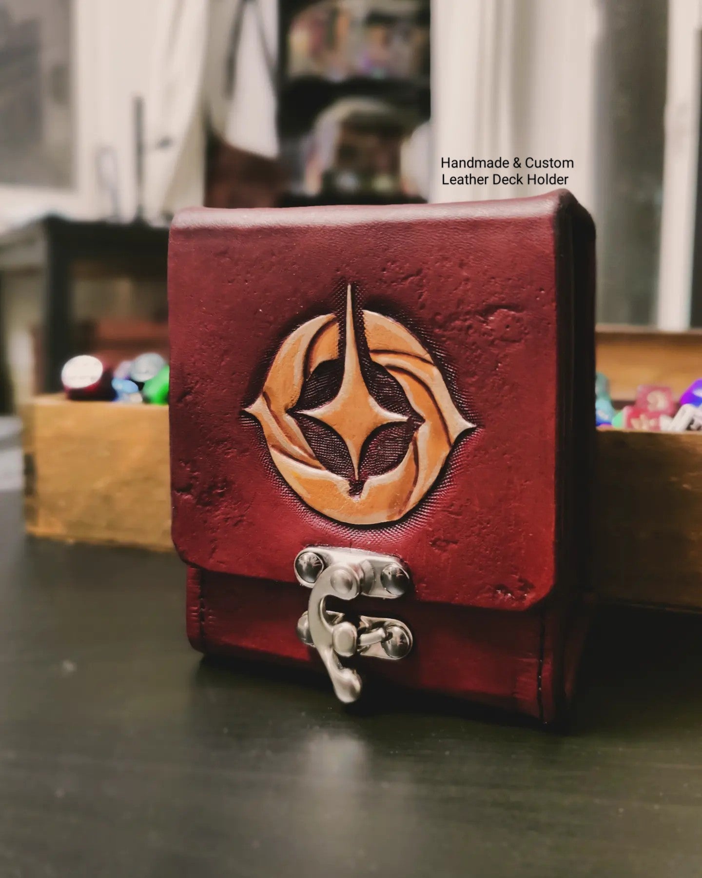 Custom Leather Card Holder - Deck Box 100+ Magic The Gathering / Pokemon / One Piece Poker