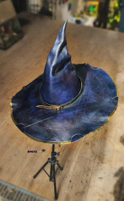 Handmade Witch Hat - Genuine Leather & Customizable Large Hat by Morgothlab