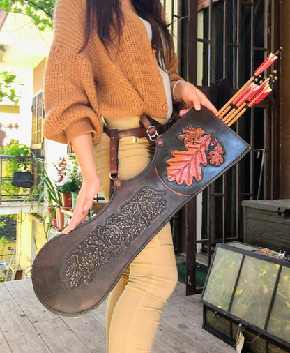 Handmade Historical Quiver / Larp & Reenactment Leather Archery 1500 Quiver