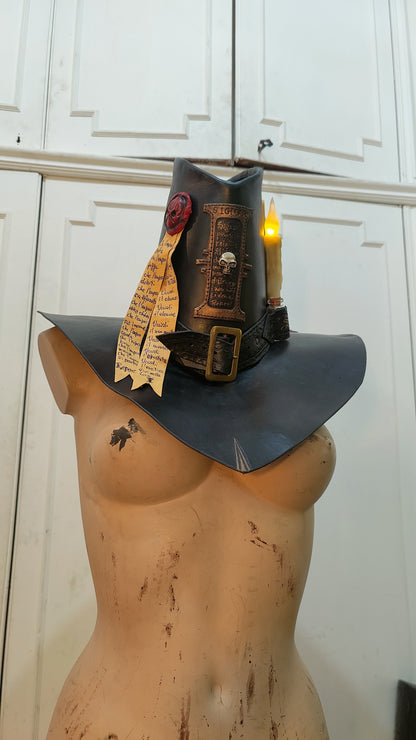 Witch Hunter Hat - Handmade & Custom Warhammer Leather Hat